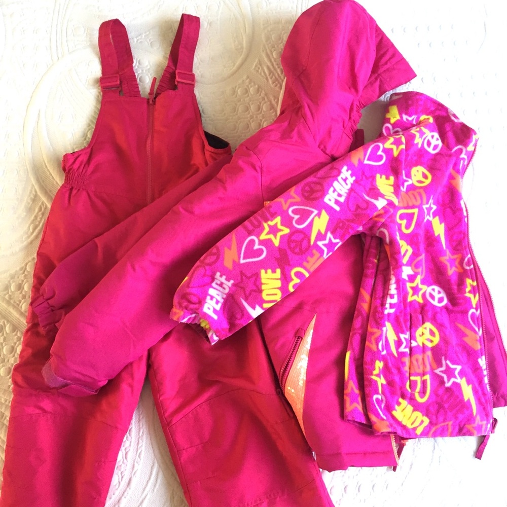 Girls Bibs and 4-in-1 Snow Coat